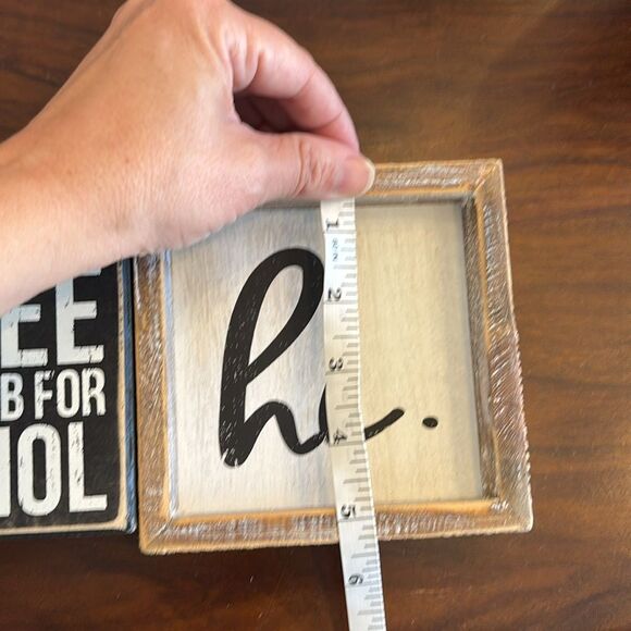 Decorative Wooden Signs Set coffee bar alcohol funny primitive decor EUC - Picture 3 of 5